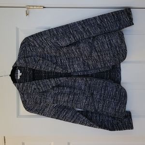 CAbi Black/White Zip Up Blazer Size 10